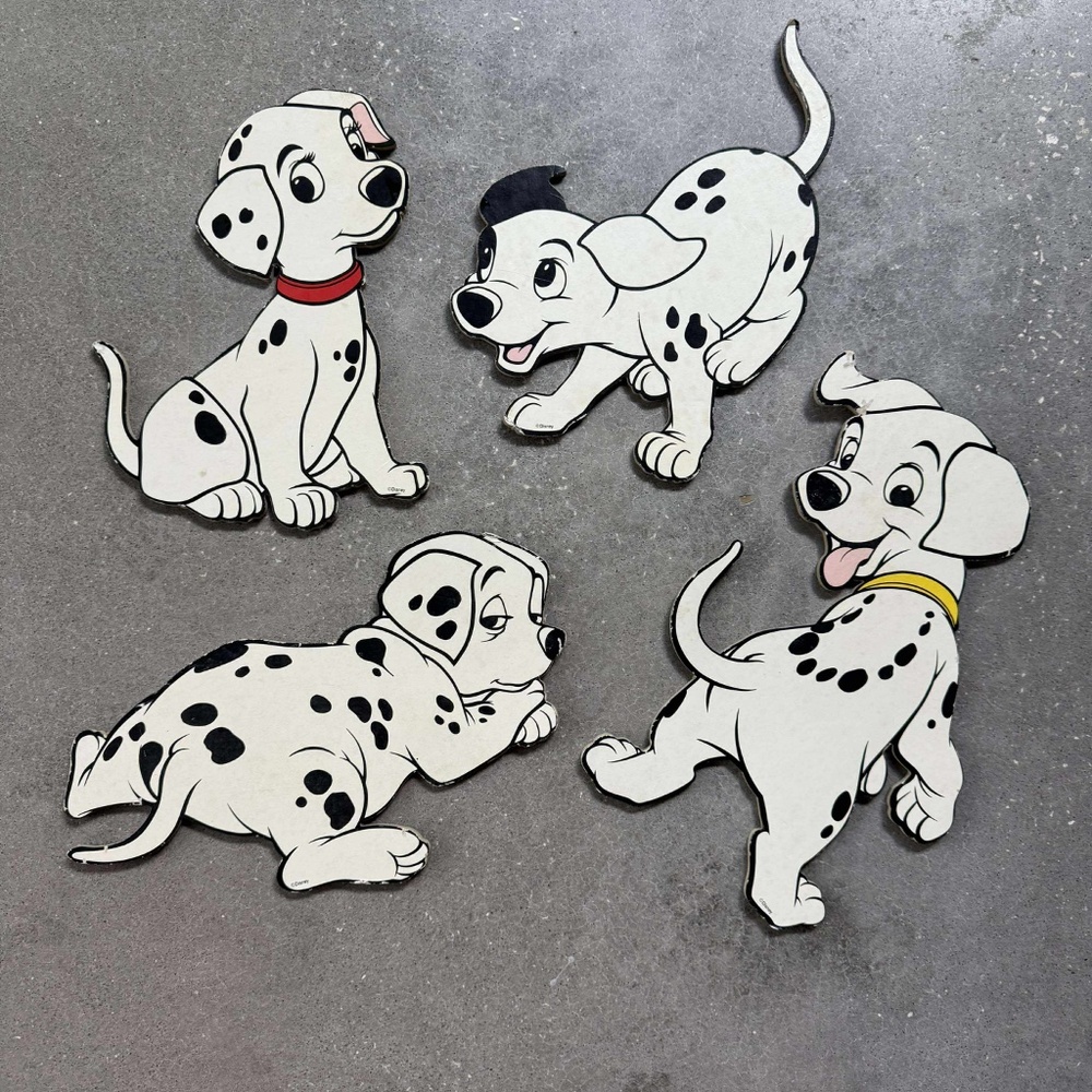 DISNEY 101 DALMATIONS PRESSBOARD WALL DECOR COMPLETE SET